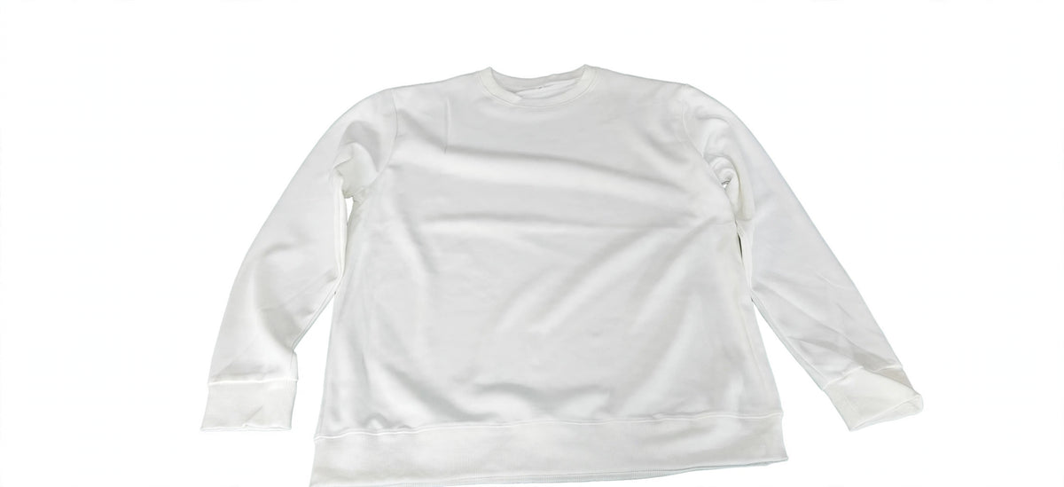 White crewneck sweatshirt