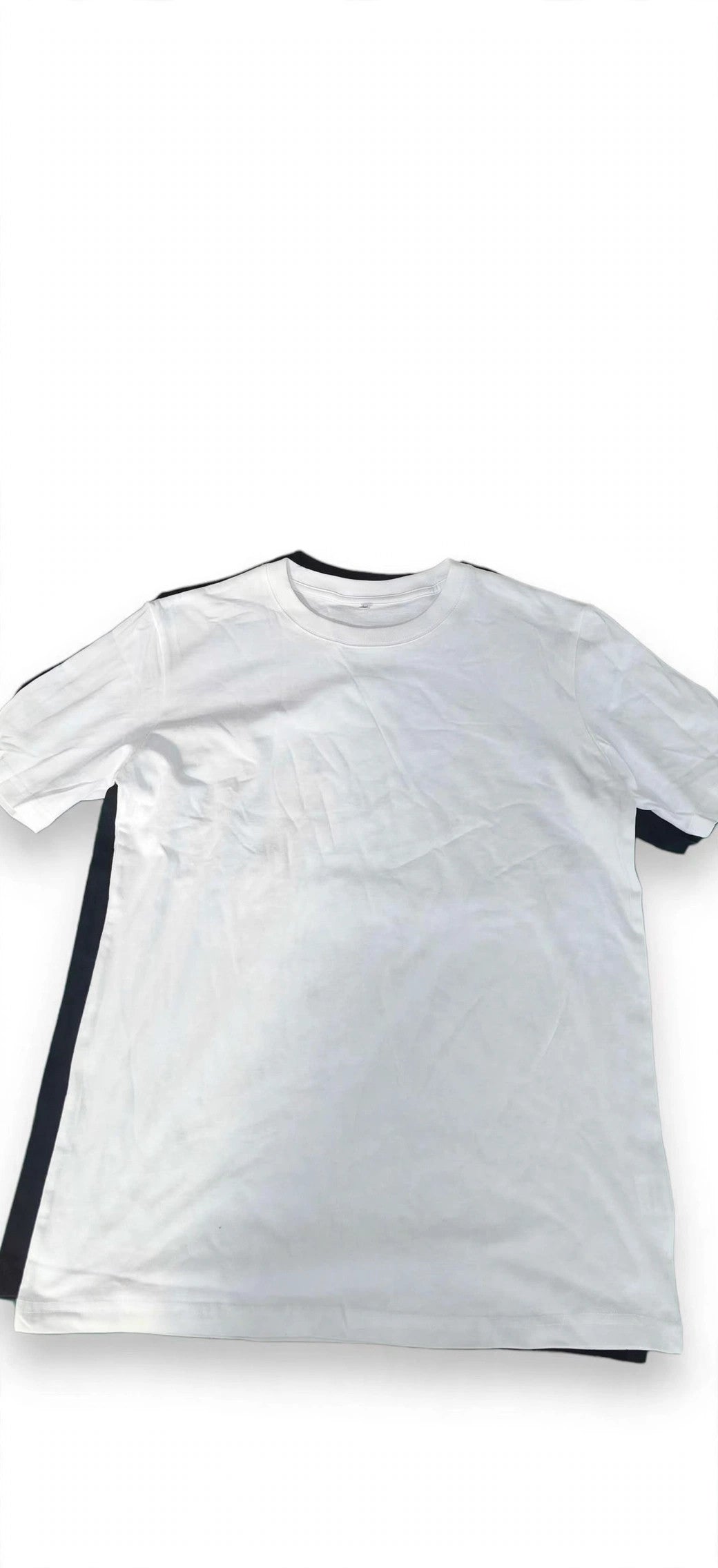 DAILYHEM 100% cotton white tee, studio product photo